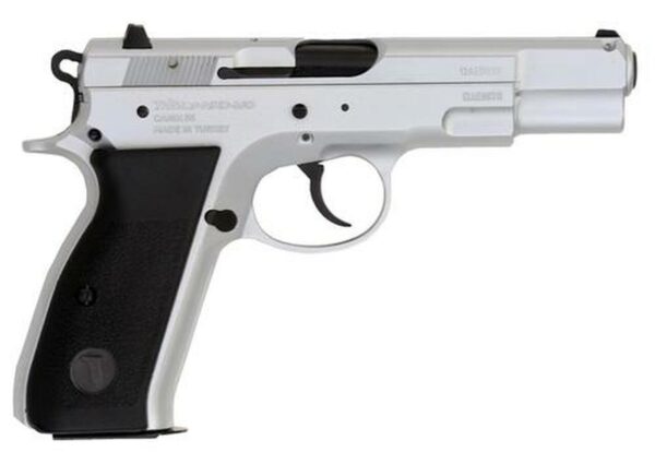 TriStar S-120 Pistol 9mm 4.7" Barrel, Black Checkered Grips Chrome, 17rd