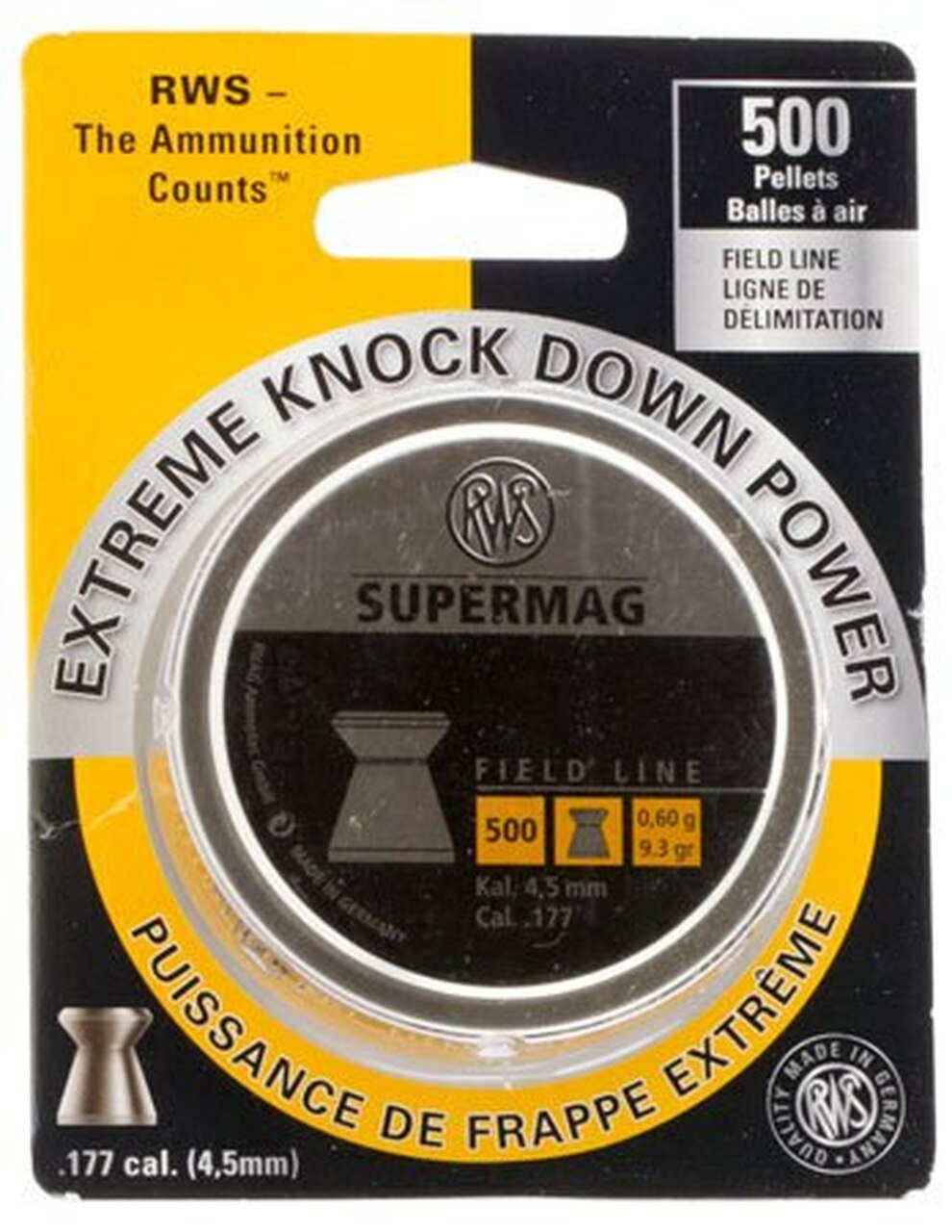 RWS Supermag Pellets .177 Pellet Lead 500