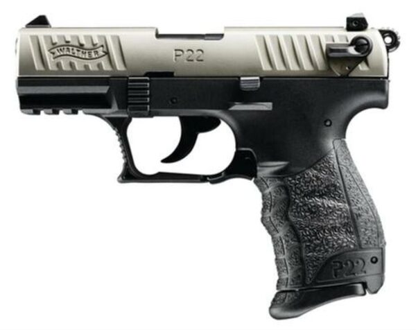 Walther Model P22 .22Lr 3.4 Inch Threaded Barrel Nickel Finish Picatinny Rail 10 Round