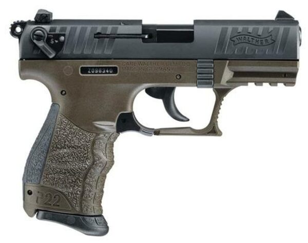 Walther P22 QD 22LR 3.42" Barrel Military Green Frame