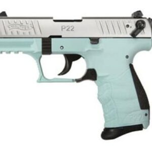Walther P22QD .22LR 3.42" Threaded Barrel Angel Blue Finish Picatinny Rail 10rd Mag