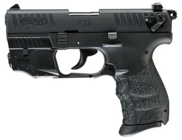 Walther P22 QD, Laser 22LR 3.42" Barrel Black 10rd Mag