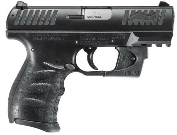 Walther CCP 9MM 3.5" Barrel, Viridian Red Laser 8rd Mag
