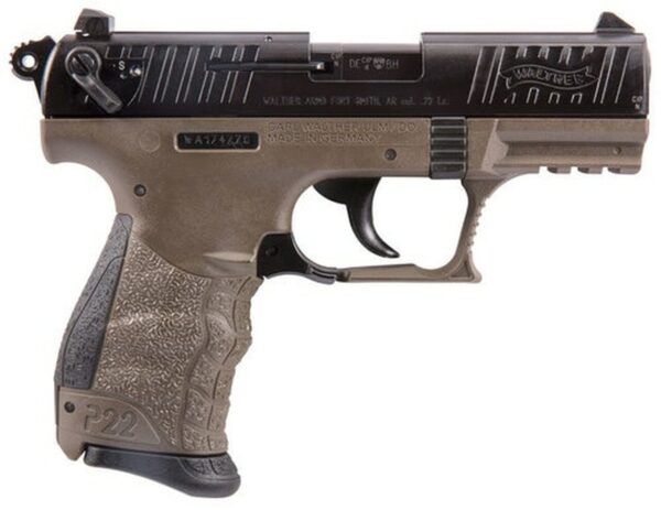 Walther P22, .22 LR, 3.42 Barrel", 10rd, Flat Dark Earth, California Compliant