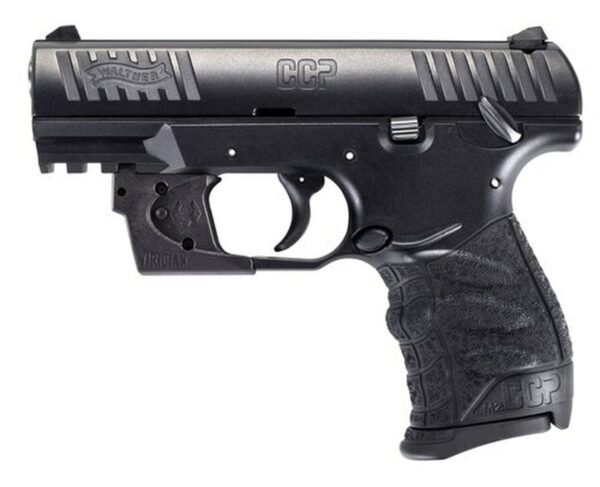 Walther CCP M2, 9mm, 3.54" Barrel, 8rd, Black, Viridian Red Laser