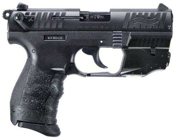 Walther P22 QD, .22 LR, 3.42" Barrel, Red Laser, Black, 10rd
