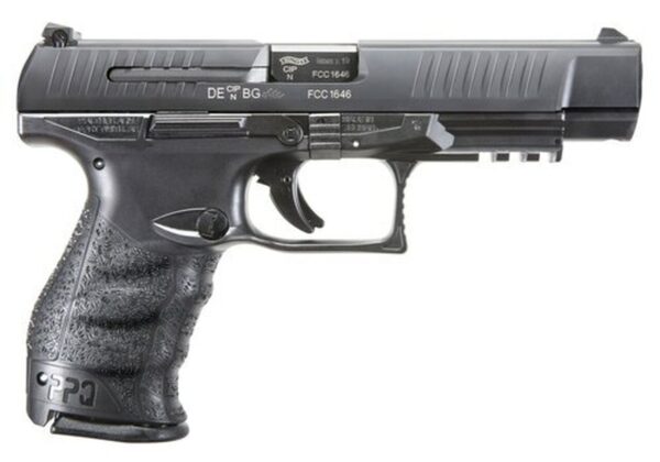 Walther PPQ M2 Double, 9mm, 5" Barrel, 15rd, Adjustable Sights, Black
