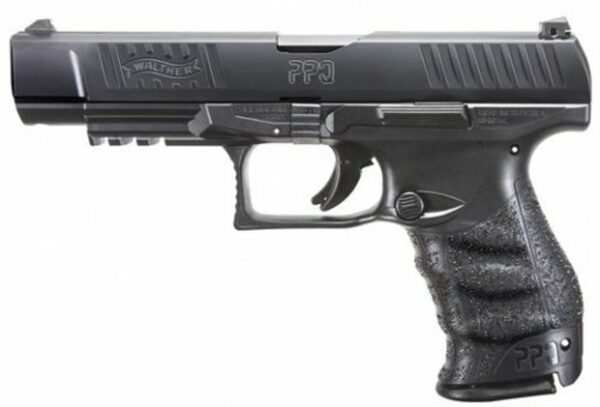 Walther PPQ M2 Double, 9mm, 5" Barrel, 15rd, Adjustable Sights, Black