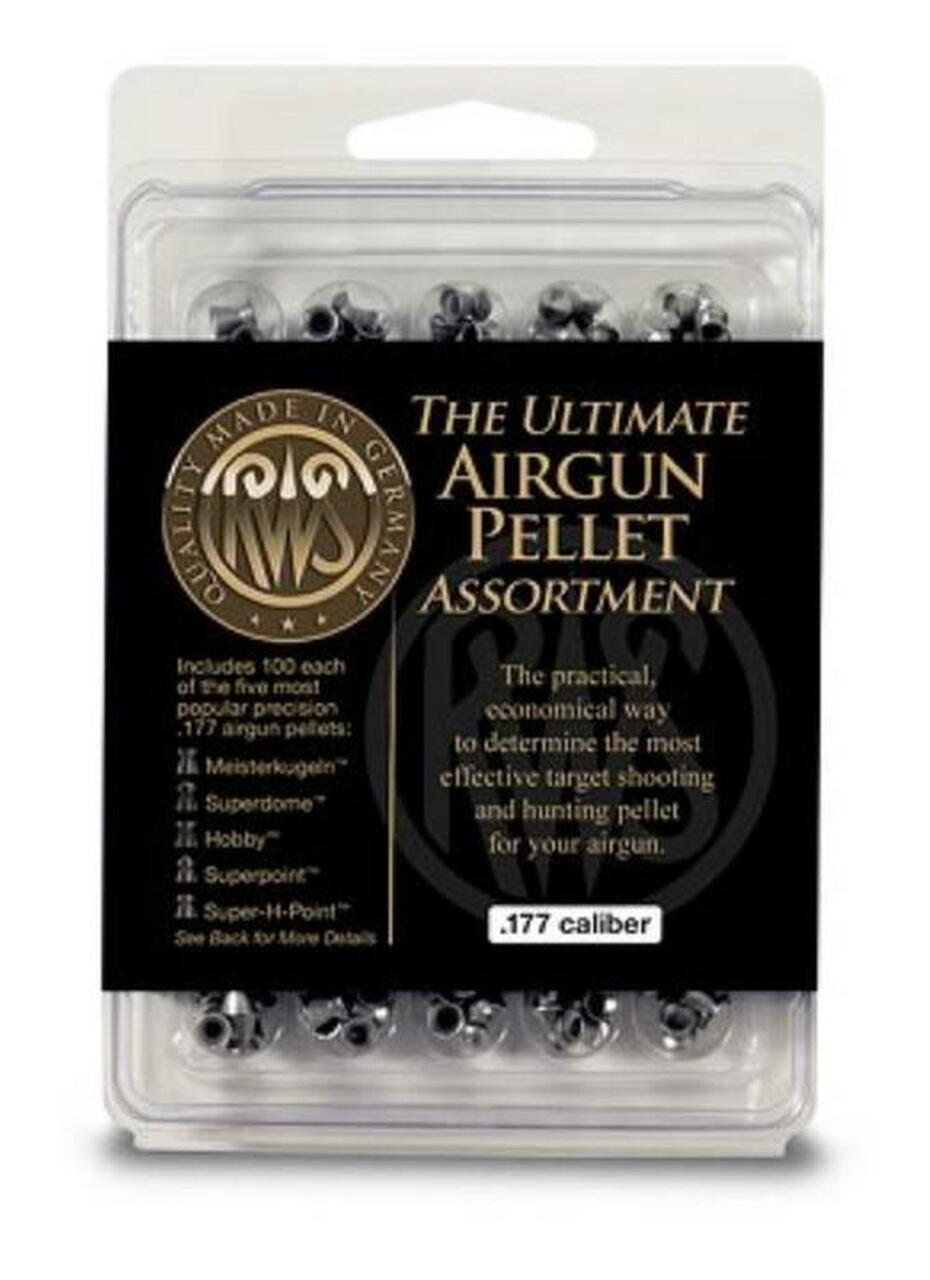 Umarex RWS Pellet Sampler .177 Stainless, 100 each Style, 500 Total