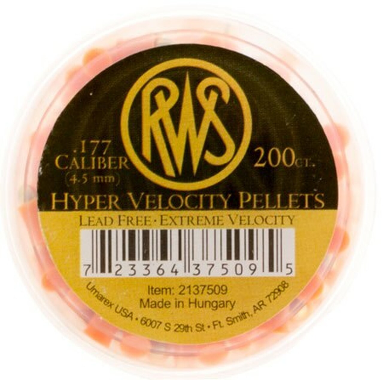 RWS Hyper Velocity Pellets .177 Pellet Lead-Free 200