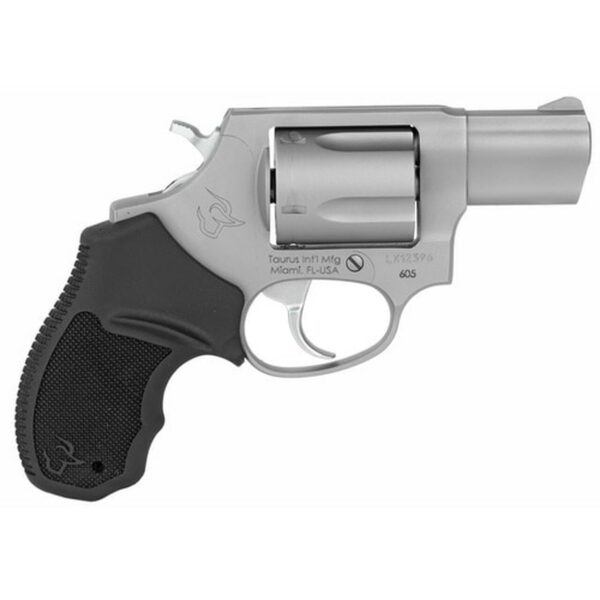 Taurus 605 Standard 357 Magnum 2" Barrel Black Rubber Stainless Steel Finish, 5rd - Concealed Carry Guns | The Gun Shop