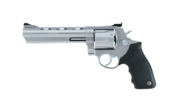 Taurus 44 44 Rem Mag, 6.5" Ported Barrel, Rubber Grip, Matte Stainless, 6rd