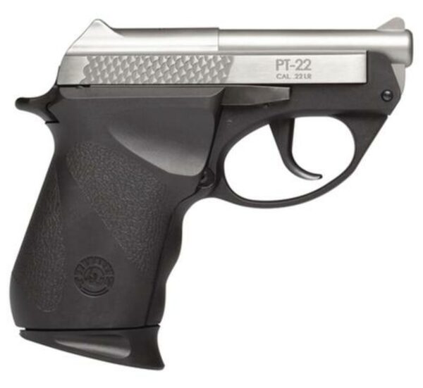 Taurus PT22, Sub-Compact, 22 LR, 2.8" Barrel, Polymer Frame, Black/Stainless Finish, 8Rd, 1 Magazine