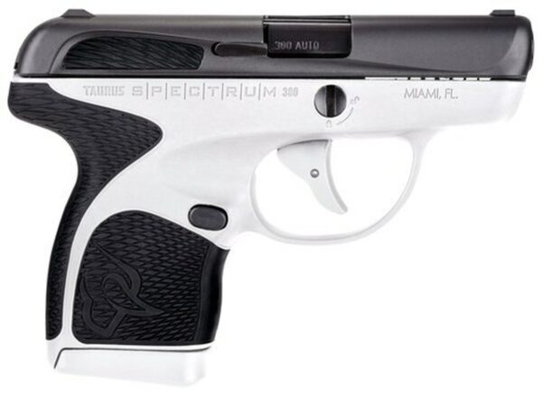 Taurus Spectrum, .380 ACP, 2.8" Barrel, 7rd, White Frame, Black Grip - Taurus | The Gun Shop