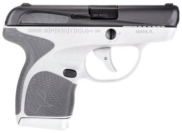 Taurus Spectrum, .380 ACP, 2.8" Barrel, 7rd, White Frame, Gray Grip - Concealed Carry Guns | The Gun Shop