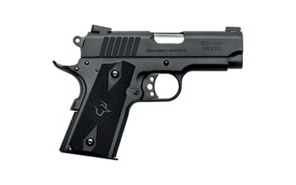 Taurus, 1911, Semi-automatic, Officer Size, 45 ACP, 3.5" barrel, Steel Frame, Black, 8Rd, Novak