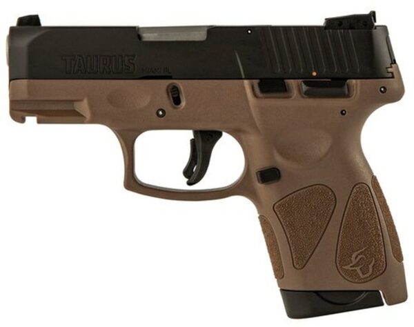 Taurus G2S. .40 S&W, 3.26" Barrel, 7rd, Black Slide, Brown