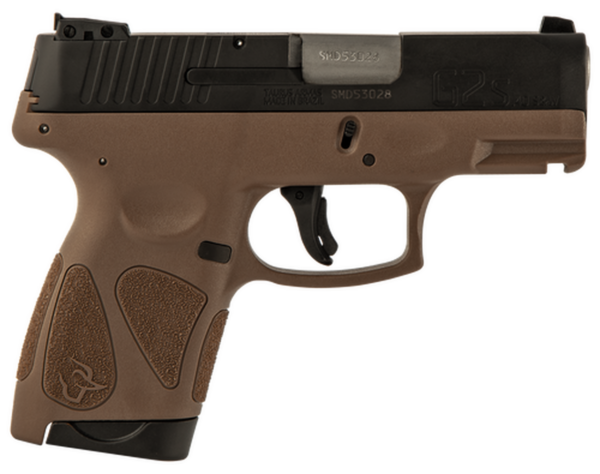Taurus G2S. .40 S&W, 3.26" Barrel, 7rd, Black Slide, Brown - Concealed Carry Guns | The Gun Shop