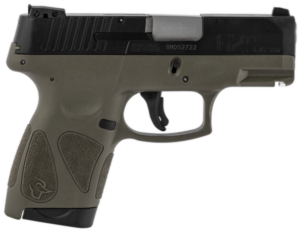 Taurus G2S. .40 S&W, 3.26" Barrel, 7rd, Black Slide, OD Green