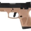 Taurus, G2S, Single Action, Sub Compact Pistol, 40 S&W, 3.25" Barrel, Polymer Frame, Tan Finish, Fixed Front Sight With Adjustable Rear, 7 Round, 2 Magazines