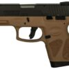 Taurus G2S, 9mm, 3.26", 7rd, Black Carbon Slide, Tan Frame