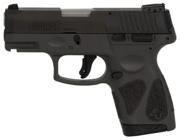 Taurus G2S, 9mm, 3.26" Barrel, 7rd, Black Slide, Gray Frame