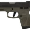 Taurus, G2S, Semi-automatic, Sub Compact Pistol, 9mm, 3.25" Barrel, Polymer Frame, Black/OD Green Finish, Adjustable Sights, 7Rd, 2 Magazines