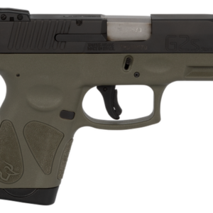 Taurus, G2S, Semi-automatic, Sub Compact Pistol, 9mm, 3.25" Barrel, Polymer Frame, Black/OD Green Finish, Adjustable Sights, 7Rd, 2 Magazines