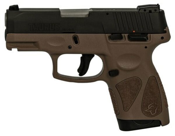 Taurus G2S, 9mm, 3.26" Barrel, 7rd, Black Slide, Brown