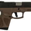 Taurus G2S, 9mm, 3.26" Barrel, 7rd, Black Slide, Brown - Concealed Carry Guns | The Gun Shop