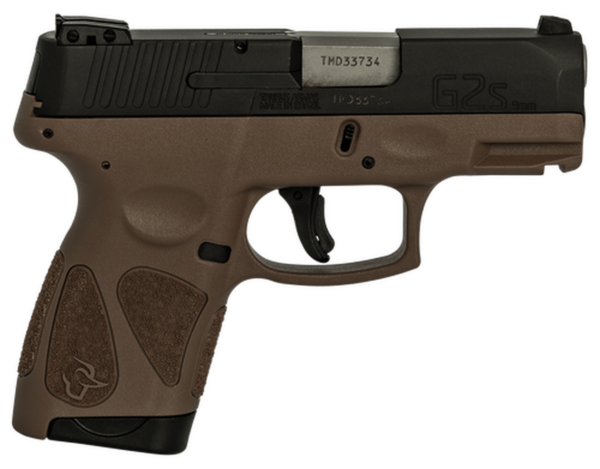 Taurus G2S, 9mm, 3.26" Barrel, 7rd, Black Slide, Brown - Concealed Carry Guns | The Gun Shop