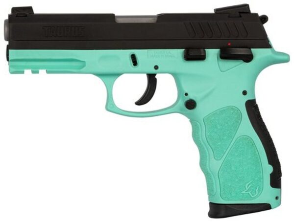 Taurus TH9, 9mm, 4.25" Barrel, 17rd, Black Slide, Cyan