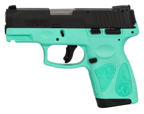 Taurus G2S, 9mm, 3.26" Barrel, 7rd, Black Slide, Cyan
