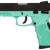 Taurus TH9 Compact, 9mm, 13rd/17rd, Black Slide, Cyan POlymer Frame