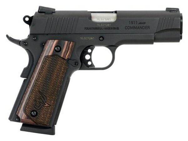 Taurus 1911 Commander, 45 ACP, 4.2" Barrel, 8rd, Novak Sights, Walnut Grips, Black - 1911 Guns | The Gun Shop