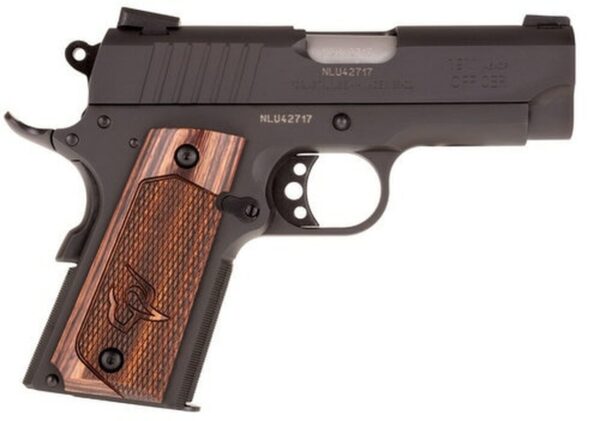 Taurus 1911 Officer, 45 ACP, 3.5" Barrel, 6rd, Novak Sights, Walnut Grips, Black - 1911 Guns | The Gun Shop