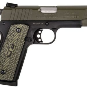 Taurus 1911 Commander 45 ACP, 4.2" Barrel, Adjustable Sights Black Frame, Green Slide, 8rd - 1911 Guns | The Gun Shop