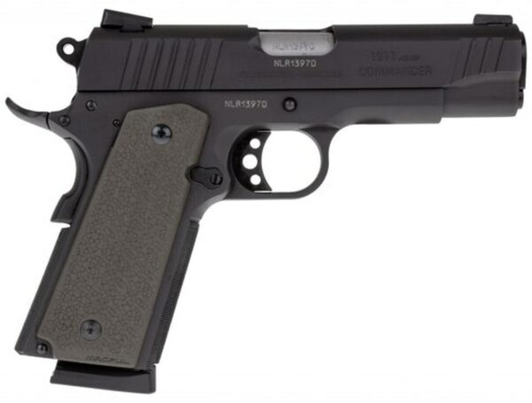 Taurus 1911 Commander, 45 ACP, 4.25" Barrel, 8rd, OD Green Magpul MOE Grips, Black