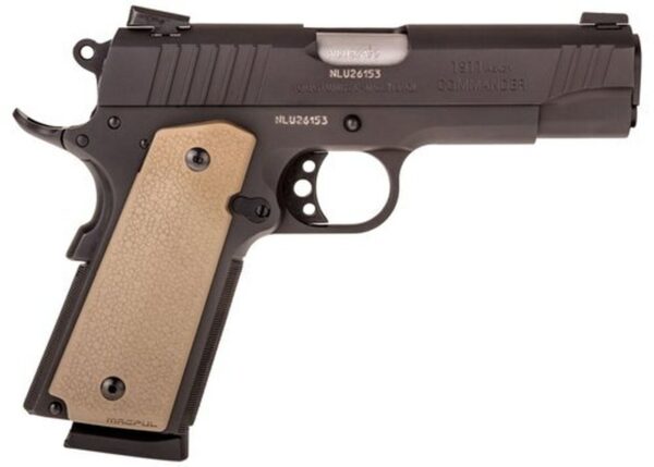 Taurus 1911 Commander, 45 ACP, 4.25", 8rd, Flat Dark Earth Magpul MOE Grips/Frame, Black Slide - 1911 Guns | The Gun Shop