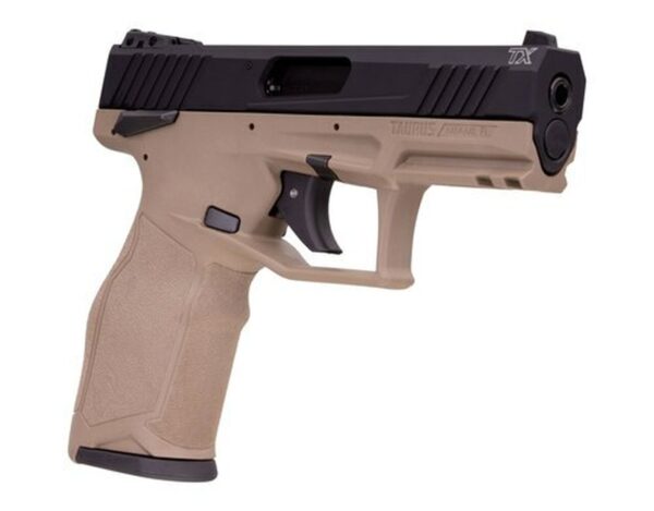 Taurus TX22, .22 LR, 4" Barrel, 16rd, Threaded Barrel, Black Slide, Flat Dark Earth