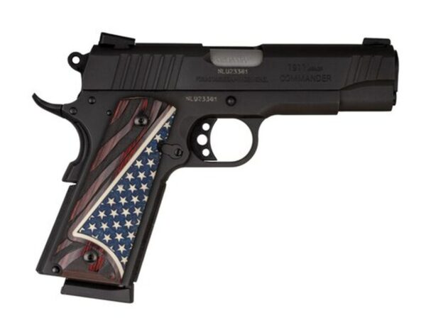 Taurus 1911 Commander, 45 ACP, 4.25" Barrel, 8rd, Rosewood W.Bonded Ivory Flag Grips