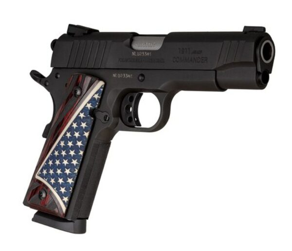 Taurus 1911 Commander, 45 ACP, 4.25" Barrel, 8rd, Rosewood W.Bonded Ivory Flag Grips - 1911 Guns | The Gun Shop