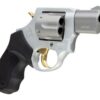 Taurus 856 38 Special, 2" Barrel, Black Rubber Grip Stainless Gold Accents, 6rd