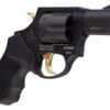 Taurus 856 38 Special, 2" Barrel, Black Rubber Grip Gold Accents, 6rd