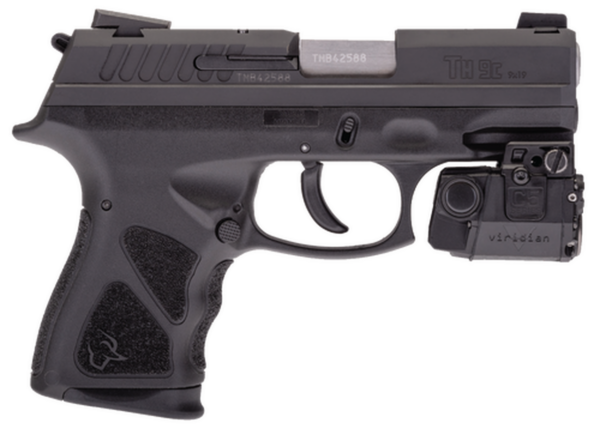Taurus TH9C 9mm, 3.54" Barrel, Viridian Laser, Black - Concealed Carry Guns | The Gun Shop