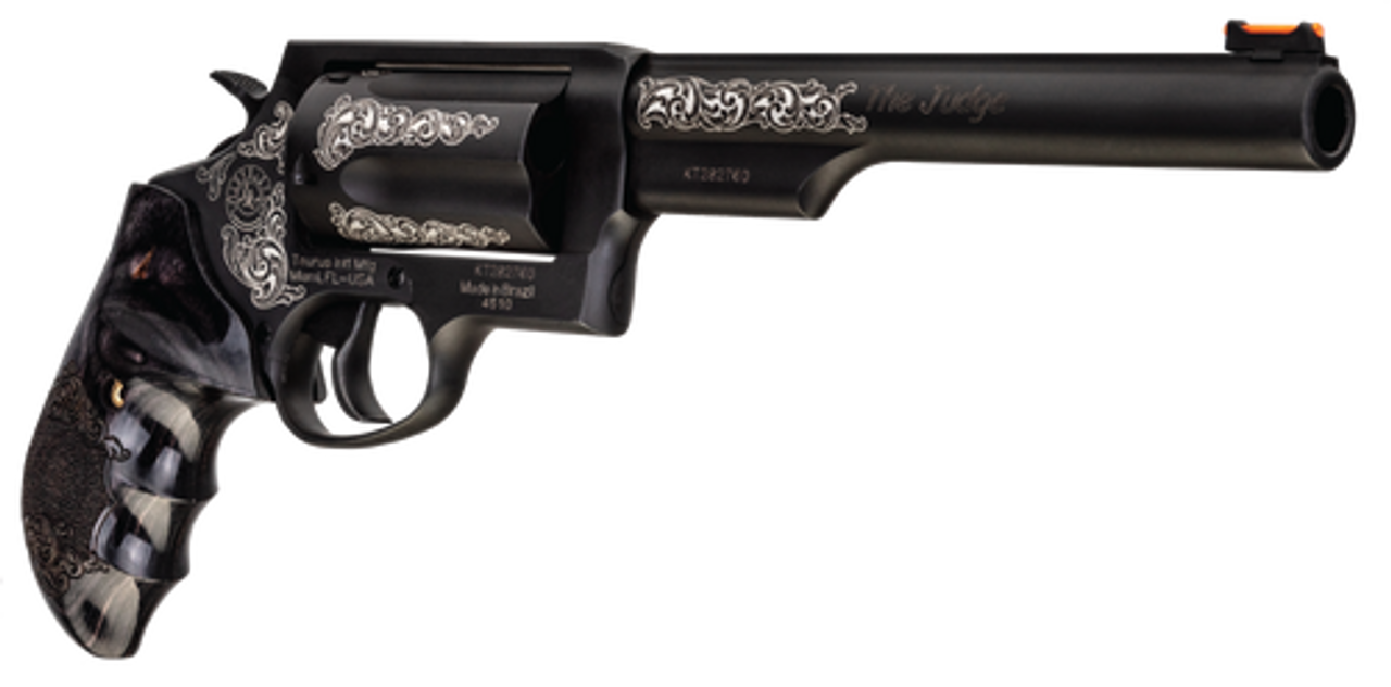 Taurus Judge Engraved 410 Ga/45 Colt, 6.5" Barrel, Dymondwood Grip Black, 5rd - Taurus | The Gun Shop