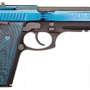 Taurus 92 9mm, Polished PVD Blue Slide, G10 Blue and Black Grips, 17rd - Taurus | The Gun Shop