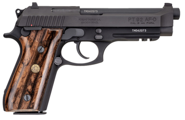 Taurus 92 9mm, 5" Barrel, Black Matte, Brazilian Walnut, 17rd - Taurus | The Gun Shop
