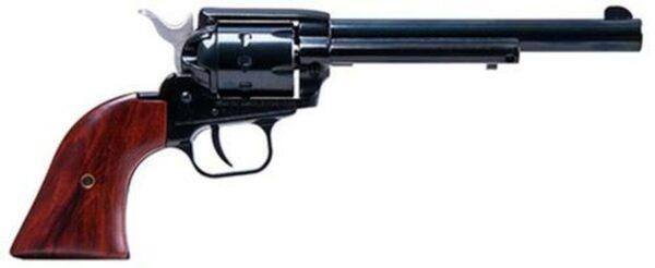 Heritage Rough Rider, Single Action, 22 LR/22 WMR, 6.5" Barrel, Alloy Frame, Black, Cocobolo Grips, Adjustable Sights, 9Rd