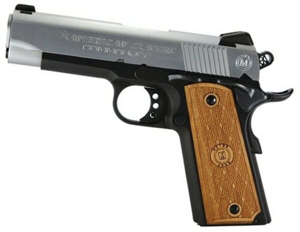 American Classic Amigo 1911 45 ACP 3.5" Duo-Tone Finish, Checkered Hardwood Grips, 7 Round Mag